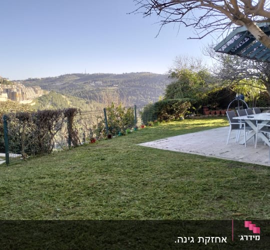 דשא גזום, עציצים, גדר חיה, עץ, צינור השקיה